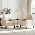 2er-Set Loungesessel aus Chenille mit Armlehnen im Mid-Century-Stil