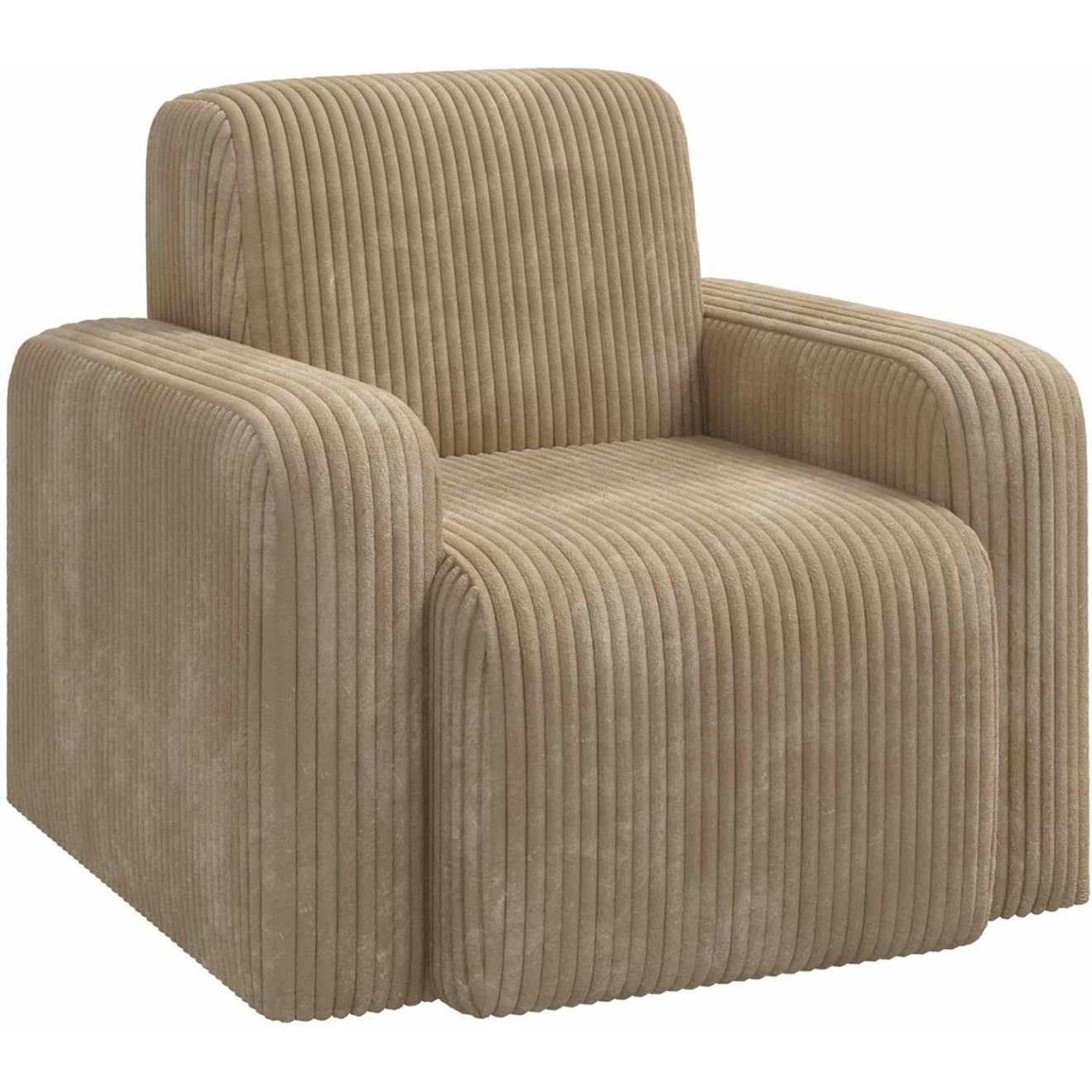 Loungesessel aus Cord in Taupe