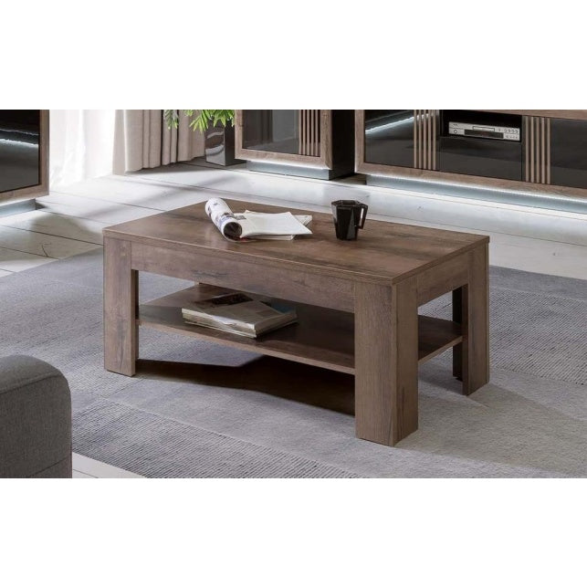 Couchtisch aus Holzwerkstoff in Edeleiche, 110 ¡Á 45,5 ¡Á 60 cm