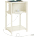 Beistelltisch mit Ladestation, 3 Ebenen, USB-Anschl¨¹ssen und Steckdosen, 30 ¡Á 34 ¡Á 58 cm
